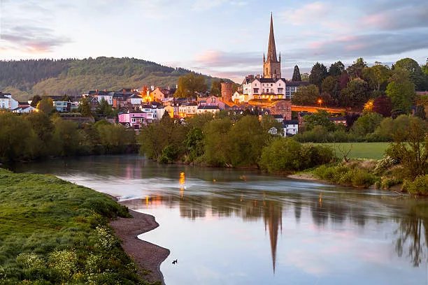 Ross-on-Wye with church steeple